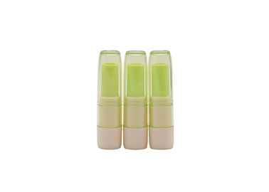 protector labial del tubo del verde ECO del ABS de la capacidad 4ml que empaqueta para el paquete de la belleza